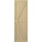 Ekena Millwork Americraft 5-Board Wood 2 Equal Panel Frmd Board-n-Batten Shutters w/Dbl Z-Bar, ARW102BF518X77NTH, PR ARW102BF518X77NTH - alternate 8